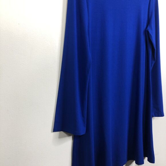 Eileen Fisher Women's Small Royal Blue Viscose Jersey Ballet Neck Tunic Top - Picture 6 of 9